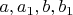 $a,a_1,b,b_1$