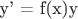 y' = f(x)y