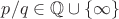 $p/q\in\mathbb Q\cup\{\infty\}$