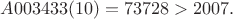 $\mathop{A003433}(10)=73728>2007.$