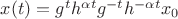 $x(t)=g^t h^{\alpha t}g^{-t}h^{-\alpha t} x_0$