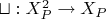 $\sqcup : X_P^2 \to X_P$