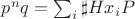 $p^nq=\sum_{i}\sharp Hx_iP$