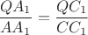 $\dfrac{QA_1}{AA_1}=\dfrac{QC_1}{CC_1}$
