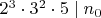 $2^3 \cdot 3^2 \cdot 5 \mid n_0$