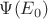 $\Psi(E_{0})$
