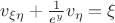 $v_{\xi\eta} + \frac 1 {e^y} v_\eta = \xi$