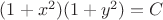 $(1+x^2)(1+y^2)=C$