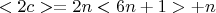 $ < 2c > =  2n<6n+1>+ n $