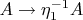 $A \to \eta_1^{-1}A$