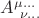 $A^{\mu...}_{\ \nu...}$