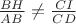$\frac {BH} {AB} \ne \frac {CI}{CD}$