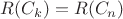 $R(C_k)=R(C_n)$
