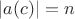 $|a(c)| = n$ $|a(c)| = n$