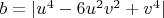 $b=|u^4-6u^2v^2+v^4|$
