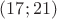 $(17;21)$