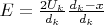 $E=\frac{2 U_k}{d_k}\frac{d_k-x}{d_k}$