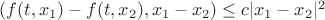 $(f(t,x_1)-f(t,x_2),x_1-x_2)\le c|x_1-x_2|^2$