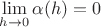 $\displaystyle \lim_{h \to 0} \alpha(h) = 0$