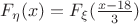 $ F_{\eta}(x)=F_{\xi}(\frac{x-18}{3}) $
