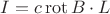 $I = c \operatorname{rot}B \cdot L$
