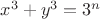 $x^3 + y^3 = 3^n$