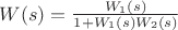 $W(s)=\frac{W_1(s)}{1+W_1(s)W_2(s)}$