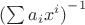 ${(\sum{a_i}x^i)}^{-1}$
