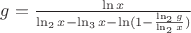 $g=\frac{\ln x}{\ln_2x-\ln_3x-\ln(1-\frac{\ln_2g}{\ln_2x})}$