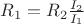 $ R_1 = R_2\frac{I_2}{I_1} $