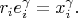 $r_ie_i^{\gamma}=x_i^{\gamma}.$
