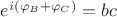 $e^{i(\varphi _B+\varphi _C)}=bc$