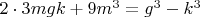 $2\cdot 3mgk+9m^3=g^3-k^3$