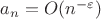 $a_n=O(n^{-\varepsilon})$