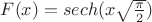 $F(x) = sech(x\sqrt{\frac{\pi}{2}})$