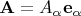$\mathbf A=A_\alpha\mathbf e_\alpha$