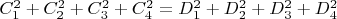 $C_1^2+C_2^2+C_3^2+C_4^2=D_1^2+D_2^2+D_3^2+D_4^2$