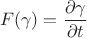 $$F(\gamma) = \frac{\partial \gamma}{\partial t}$$ $$F(\gamma) = \frac{\partial \gamma}{\partial t}$$