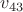 $v_{43}$