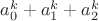 $a_0^k+a_1^k+a_2^k$