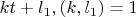 $kt+l_1,(k,l_1)=1$