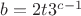 $\[b = 2t{3^{c - 1}}\]$