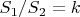 $S_1/S_2=k$