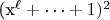 (x^\ell+\cdots+1)^2