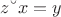 $$
z &ndash; x = y
$$