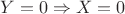 $Y = 0 \Rightarrow X = 0$
