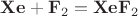 $\mathbf{Xe}+\mathbf{F}_2=\mathbf{XeF}_2$