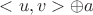 $<u,v> \oplus a$