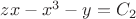 $zx-x^3-y=C_2$
