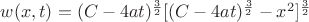 $w(x,t) = (C - 4at)^\frac{3}{2}[(C - 4at)^\frac{3}{2} - x^2]^\frac{3}{2}